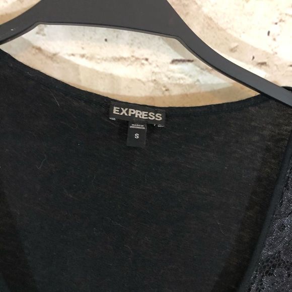 NWOT Express black lace tank top size small - Picture 7 of 8